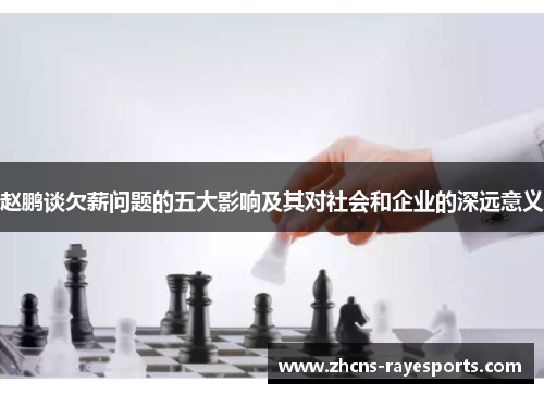 赵鹏谈欠薪问题的五大影响及其对社会和企业的深远意义